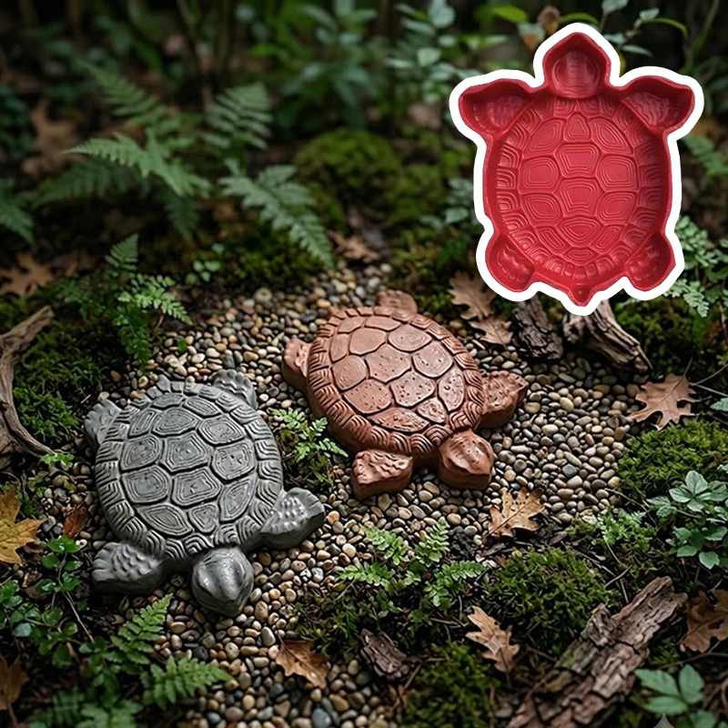 40 * 34 * 4cm turtle step stone mold, concrete mold, DIY trail step stone, turtle statue garden villa brick decoration mold