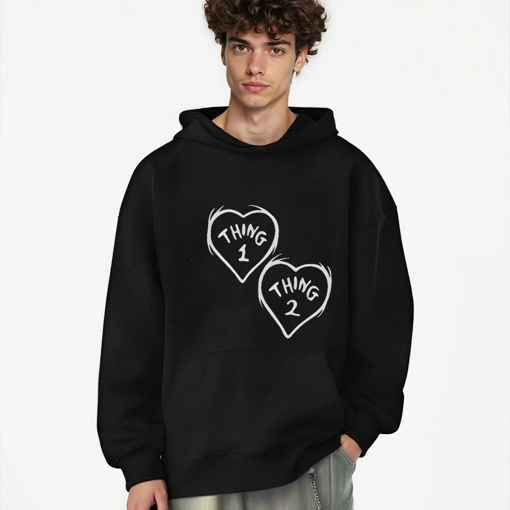 Heart Thing Graphic Hoodie Hoodies For Man Hooded Sweatshirts Women Men Clothing Y2K Clothes Long Sleeve Hoodie