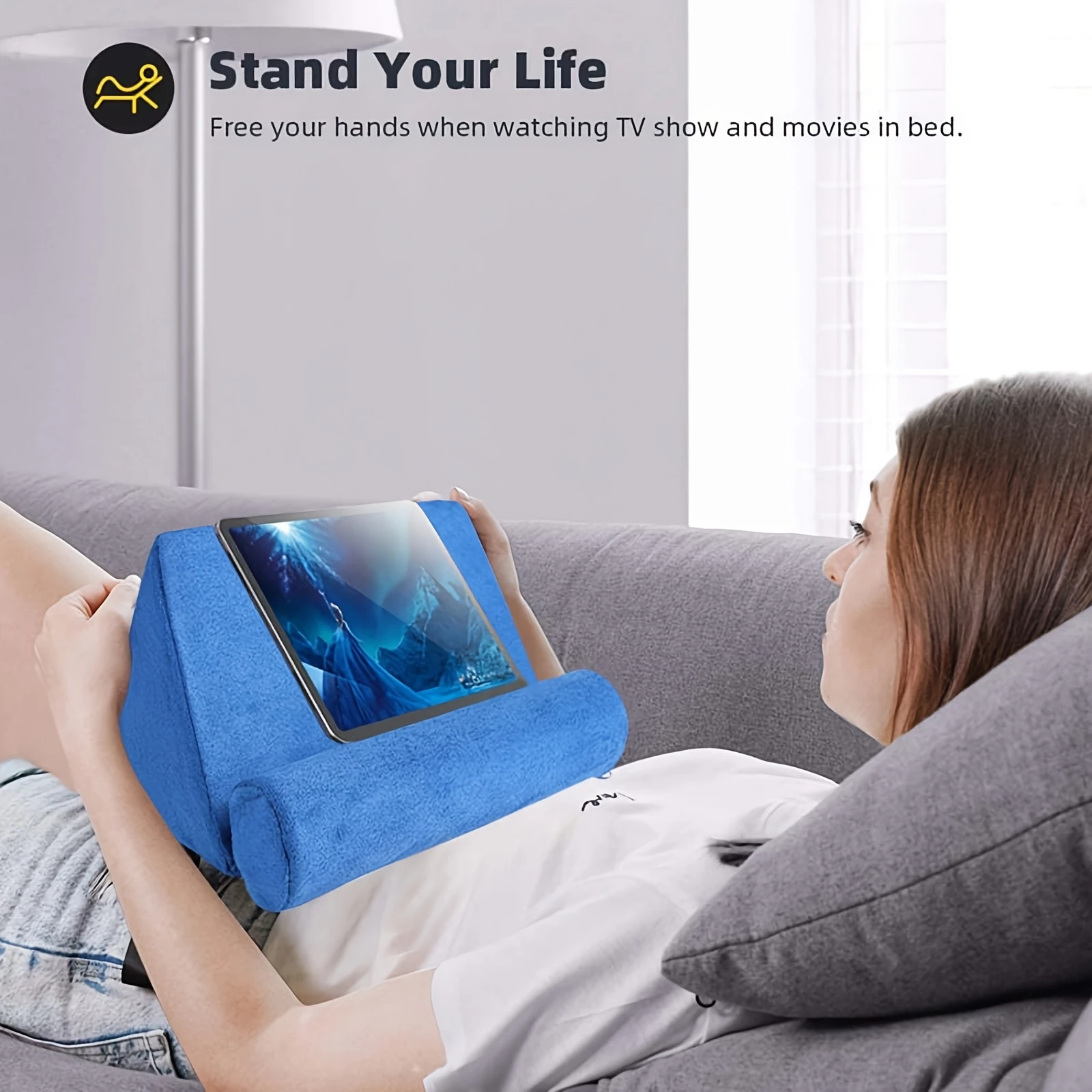 Sponge Pillow Tablet Holder for IPad Samsung Huawei Xiaomi Tablet Holder Mobile Phone Support Pillow Multi-angle Reading Stand