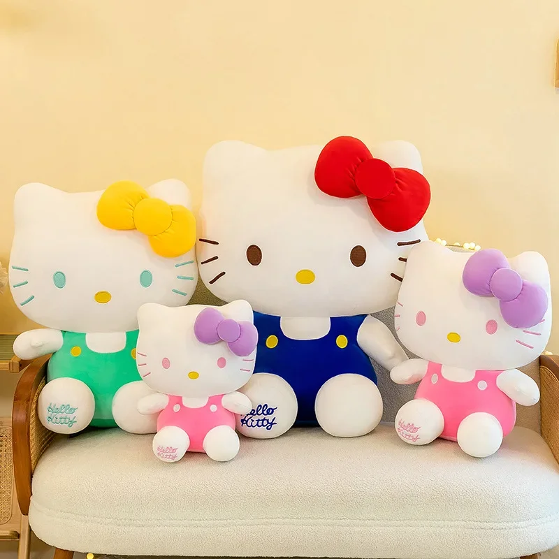 Hot 35/45/60cm Hello Kitty Plush Toys Big Size Cute Sanrio Movie KT Cat Peluche Dolls Soft Stuffed Kawaii Toy Kids Birthday Gift