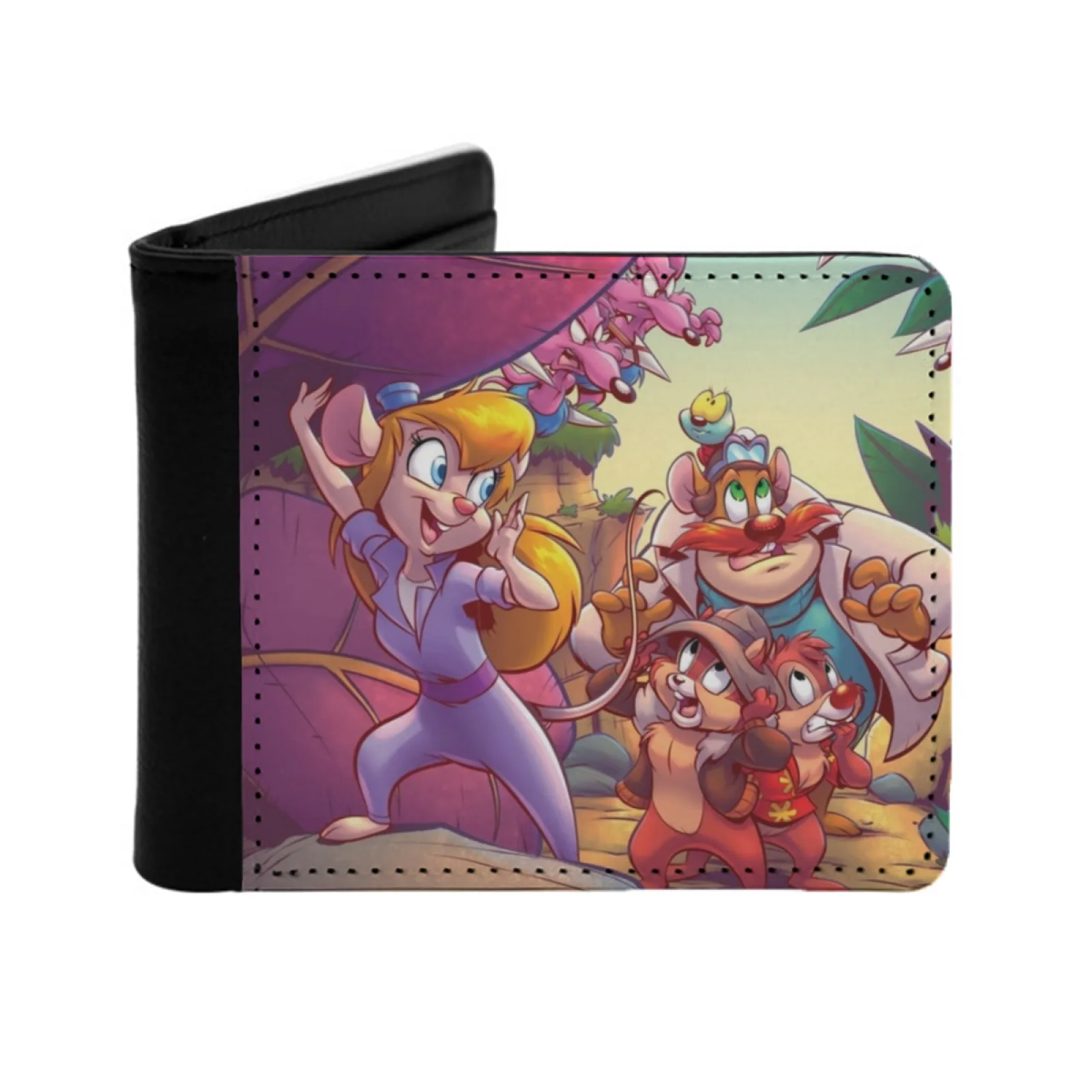 

Rangers In Need Of Rescue Short Men's Wallet Multifunction Purse Male Pu Leather Wallet Chip Dale Gadget Hackwrench Monterey