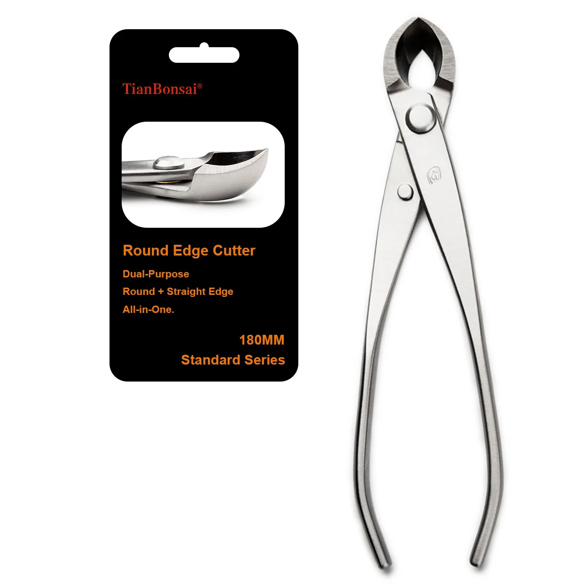 Standard Grade 180 mm Round Edge Cutter 3Cr13 Alloy Steel Bonsai Tools