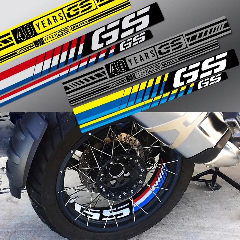 For BMW R1200GS R1250GS ADV GS 1250 1200 Year 2006 to 2023 Reflective Motorcycle Accessories Wheel Rim Sticker Decal  Waterproof