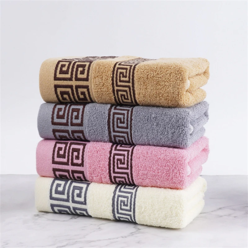 New 34x74cm Pure Cotton Towel Absorbent Solid Color Soft Comfortable Men And  Women Family Bathroom Hand Towel