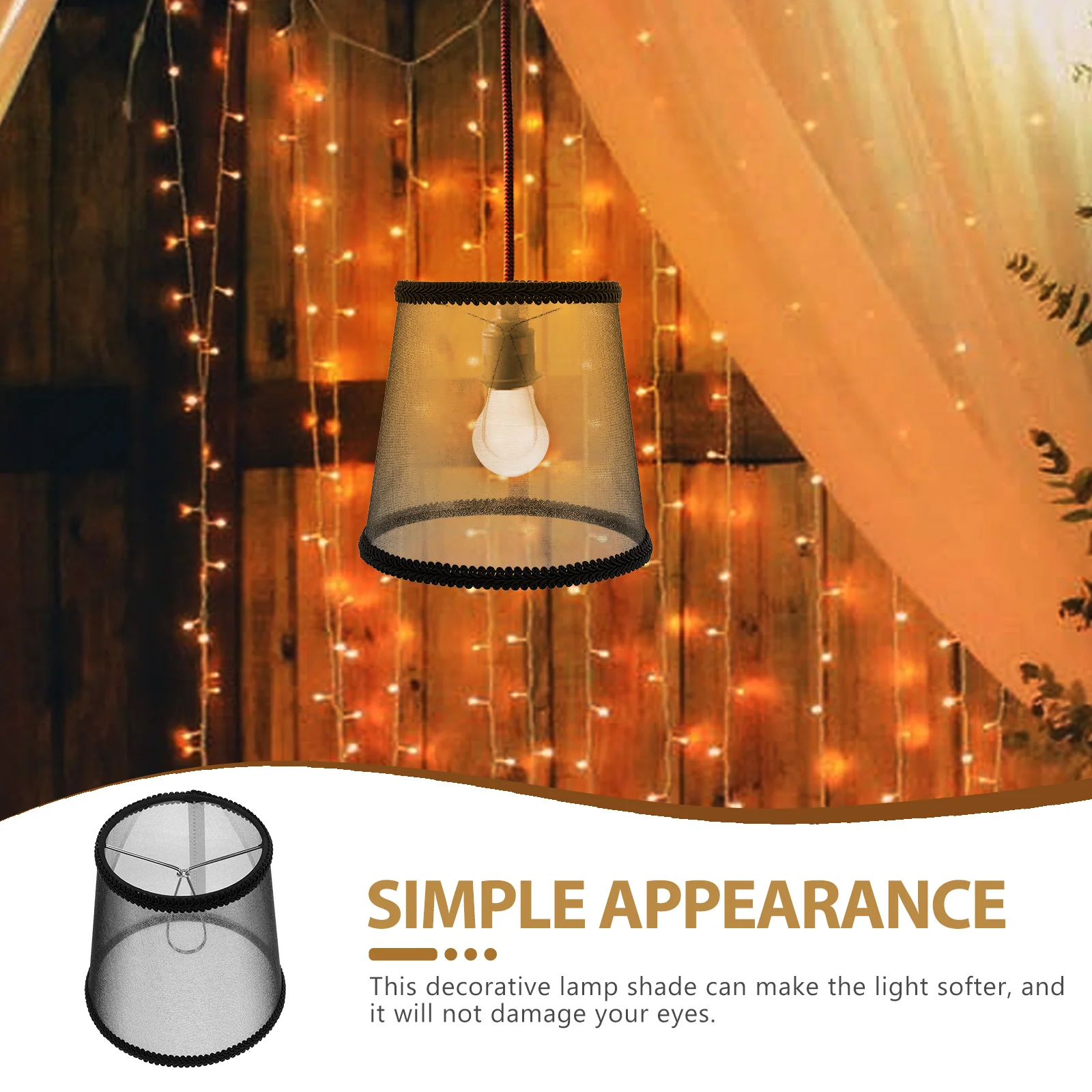 

2pcs Fabric Lampshade Cloth Light Cover Simple Table Wall Bedside Decorative Shade Dust Insect Protection for Bedroom