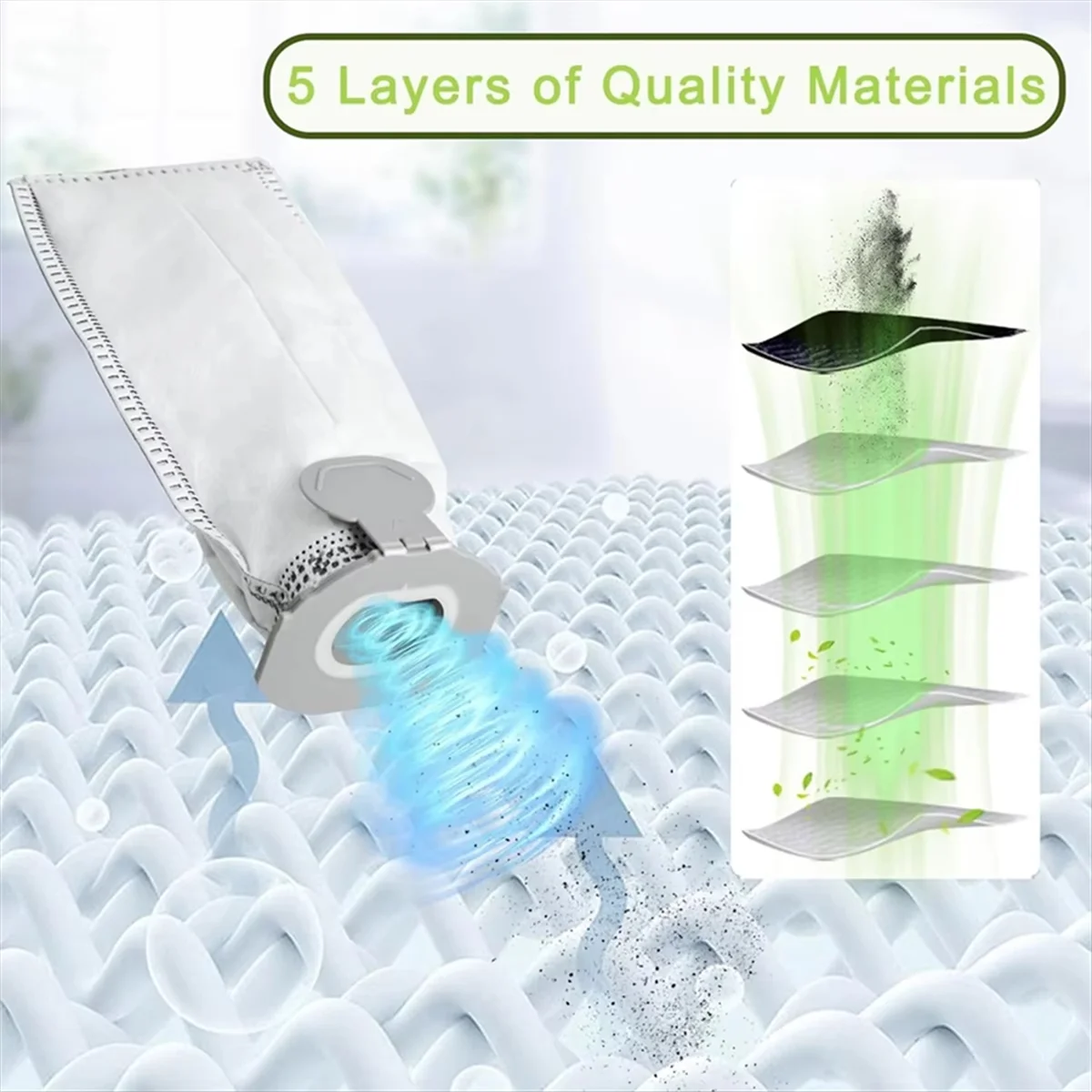 Untuk Vorwerk Kobold VK7 FP7 Tas Penyedot Debu Tas Filter Premium