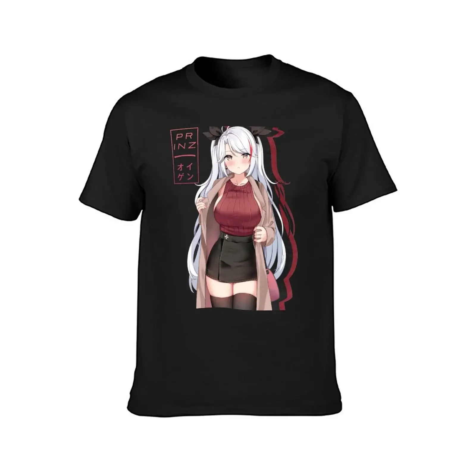 Azur Lane Prinz eugen T-Shirt Blouse summer tops for a boy men tshirt