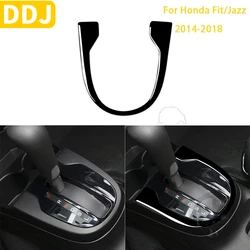 For Honda Fit/Jazz 2014 2015 2016 2017 2018 Accessories Car Plastic Black Interior Gear Outer Frame Trim Sticker Modification