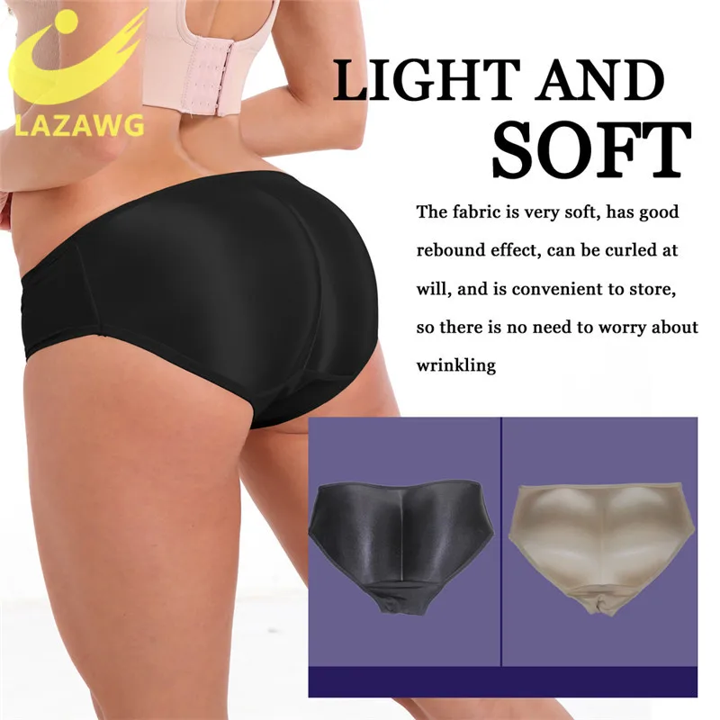 LAZAWG Women Body Shaper Butt Lifter Pants Buttock Hip Enhancer Briefs Shapewear Booty Lifter Fake Ass Booty Pad Control Panties