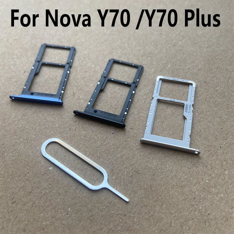 New For Huawei Nova Y70 Plus Sim Card Tray Slot Holder Socket Adapter Connector Repair Parts Replacement