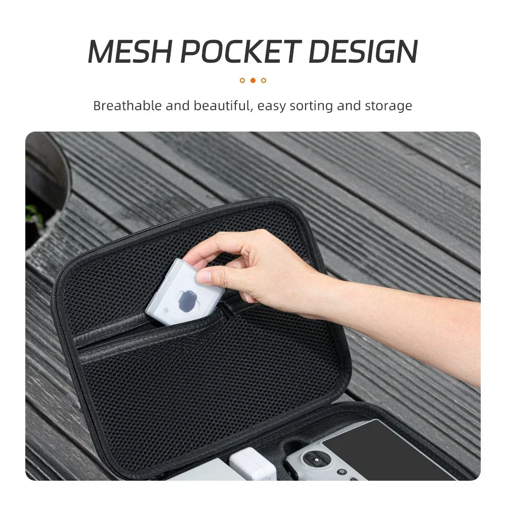 For DJI Mini 4 Pro Carrying Case Hard EVA Storage Bag Drone Remote Control Box Protective Travel Handbag Waterproof Shoulder Bag