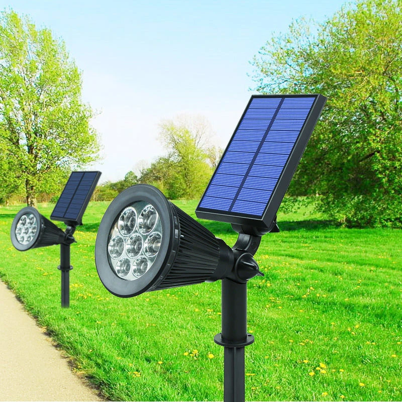 1Pcs 7LED Solar Outdoor Lights RGB Changing Lawn Ground Lamp IP65 Waterproof Landscape Spotlights Lighting For The Garden Decor