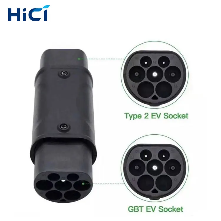 

HICI Type 2 to GBT Adapter 3 phase 22kw 1 phase 7kw Type 2 to GBT EV charging adapter converter for GBT Car