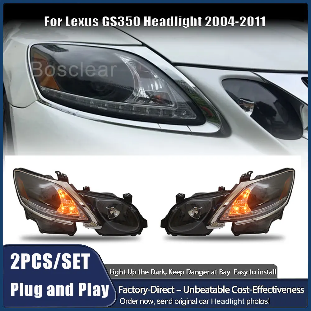 Head Lamp for Lexus GS GS250 GS350 GS430 GS460 GS450 LED Headlights 2004-2011 DRL Turn Signal High Beam Angel Eye Projector Lens