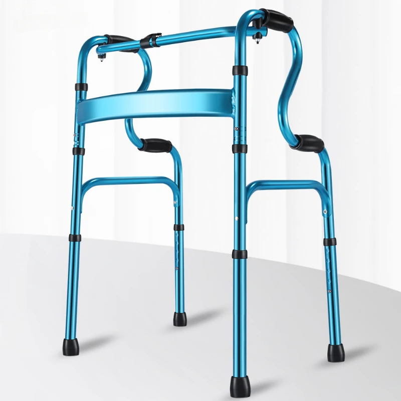 

Fushide Elderly Walker Auxiliary Walker Four-legged Disabled Walker Fracture Rehabilitation Stand Frame Height Adjustable