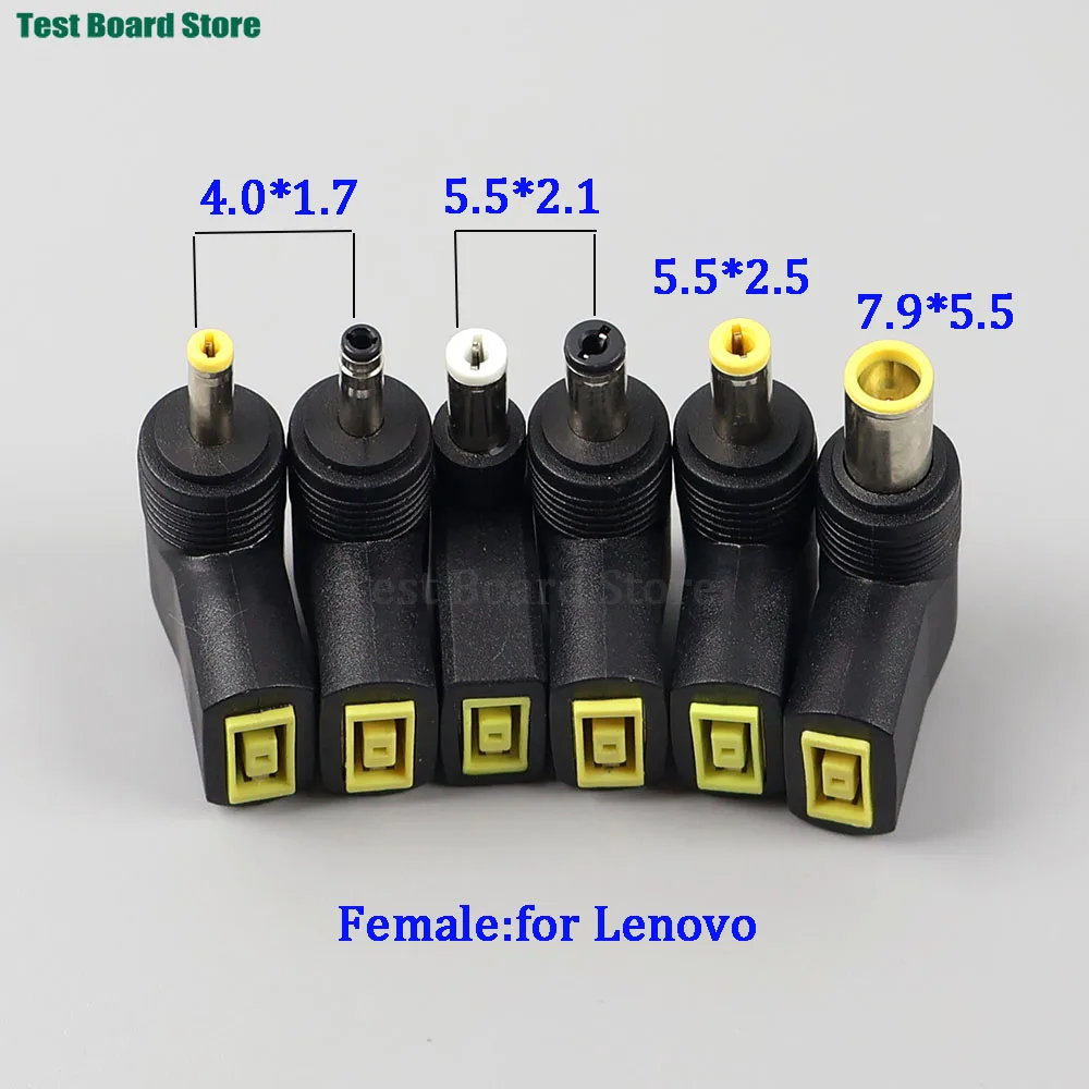 1PCS Laptop Power Adapter DC Quadratischen Stecker Buchse auf 4,0x1,7 5,5x2,1 5,5x2,5 7,9x5,5 MM Männlich Jack Konverter Für Lenovo HP Dell