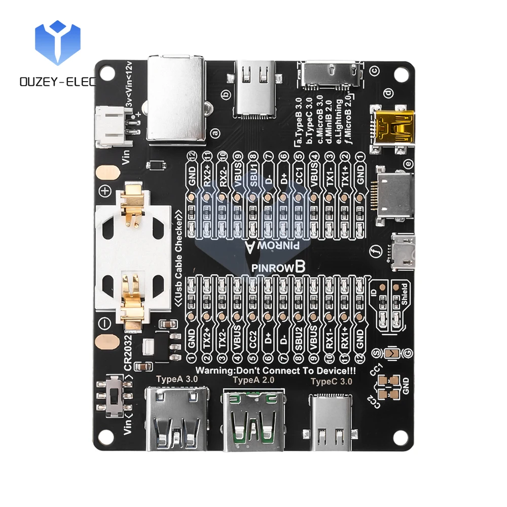 USB Cable Tester USB Data Transfer Connection Status Detection Full Interface Multifunction USB Test Module With Indicator