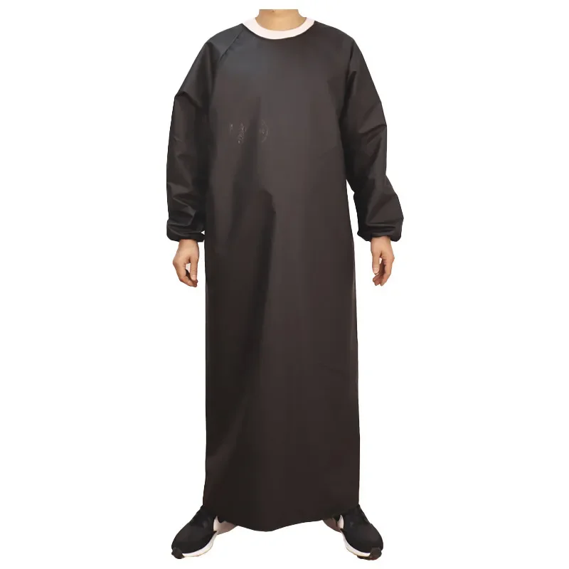 Long Apron with Long Sleeve Waterproof Oilproof Thick Kitchen Workwear for Men And Women