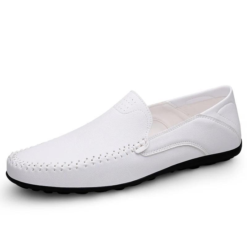 Split Leather Men Loafers Slip On Flats Casual Shoes For Men Moccasins Super Soft Men Footwear For Summer And Spring