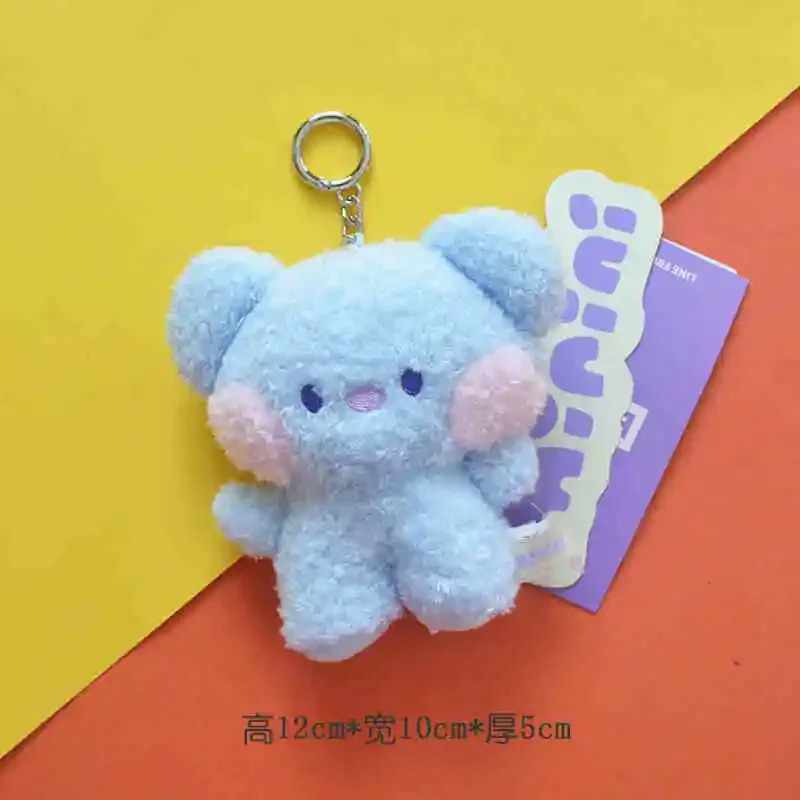 TMiCooky Anime Peluche Pendentif Snapy Trendy My Butter Toy Porte-clés Accessoires, Sac Fille Kawaii, Cadeau Décoratif, BT21 Line Friends, Mignon