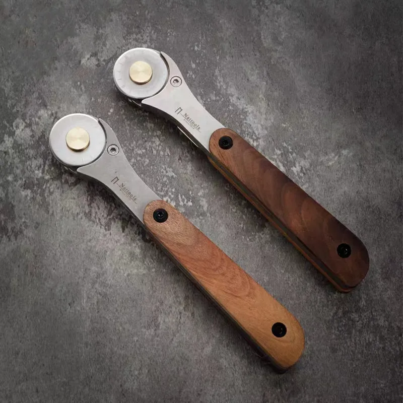 nattools-rotary-leather-cutter-with-28mm-stainless-steel-replaceable-blade-black-walnut-wood-handle-diy-craft-cutting-tool