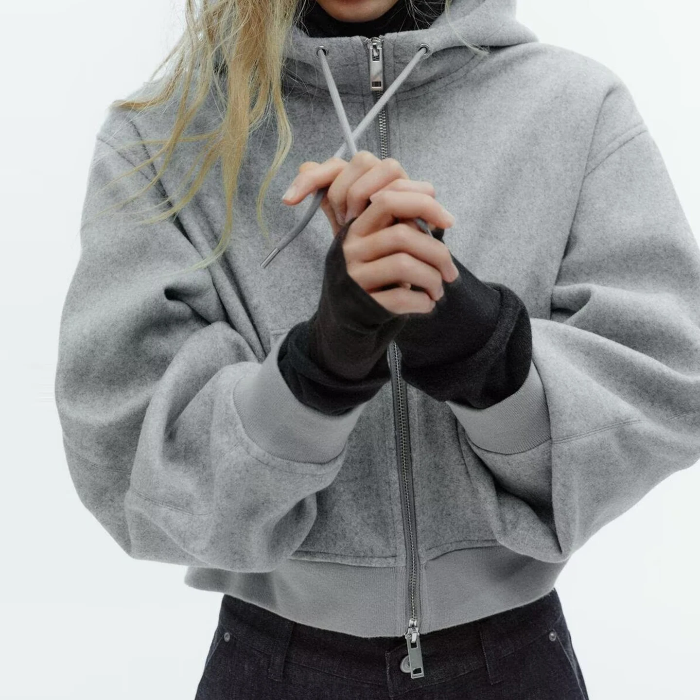 Z المرأة Faion ort منتفخ Sve Jaet 2025 جديد Sle الوقوف صالح سستة إغلاق لباس غير رسمي للسيدات