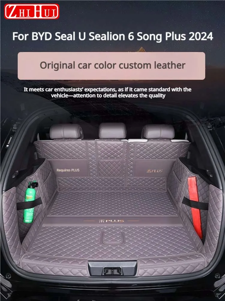 For BYD Seal U Sealion 6 Song Plus 2024 Car Styling Full Coverage Trunk Mats Cargo Liner Interior Durable Waterproof Accessories