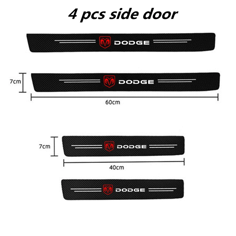 Carbon Fiber Car Trunk Bumper Protective Sticker for Dodge SRT NITRO Durango Caliber Viper Coolway CARAVAN JOURNEY Accessories view 6
