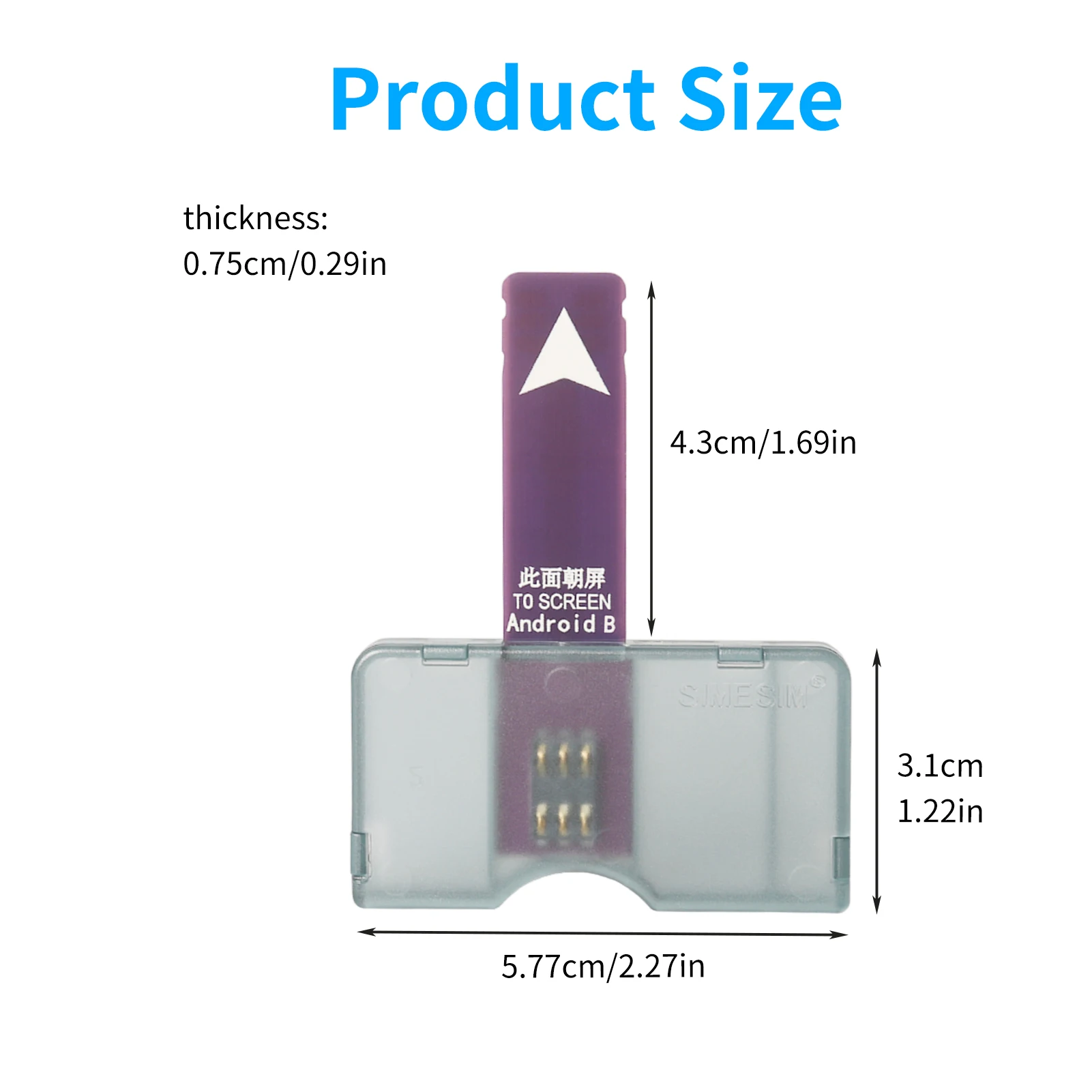 Kaartsleuf SIM-kaartadapter Kaartlezer (voor Android-telefoon) Mini IM Nano SIM-kaart Multi-kaartlezer Grote capaciteit