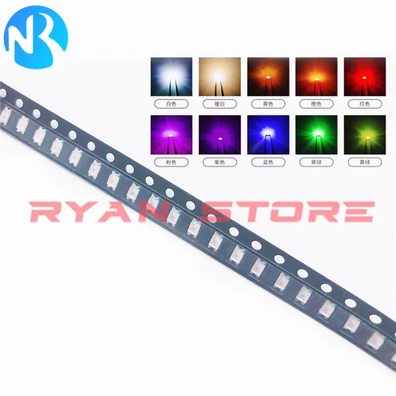 3000PCS/4000PCS 0402 0603 0805 1206 SMD LED Orange Red White Blue Green Yellow Purple Pink Warm White light Emitting Diode