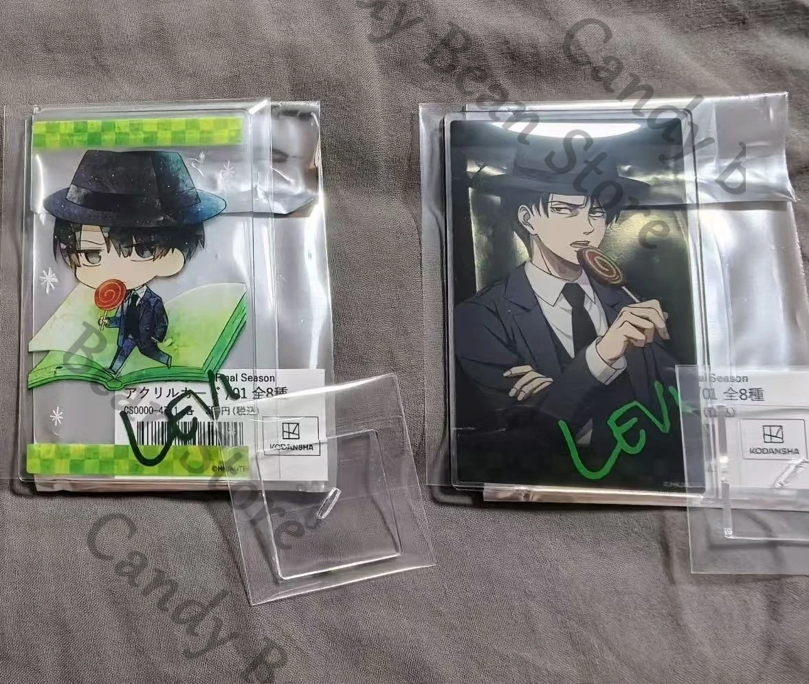 本物の進撃の巨人アニメハンゲ・ゾエ・リヴァイ・アッカーマンミカサ・アッカーマンコスプレ漫画アクリルカード透明カードクリスマスギフト