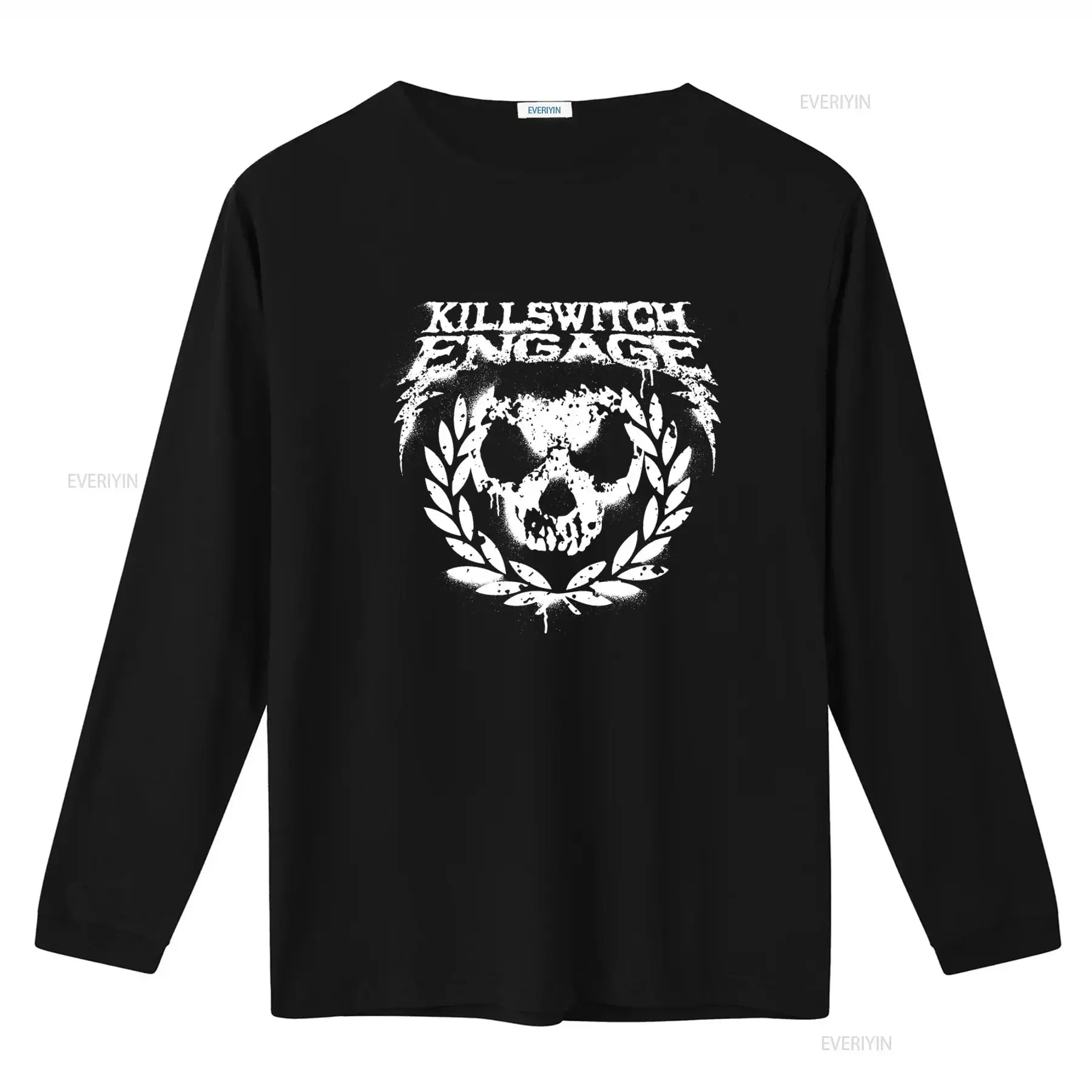 Killswitch Engage Skull Spraypaint T Shirt Rock Band Inspired Design for Men vintage Washed Stylish streetwear