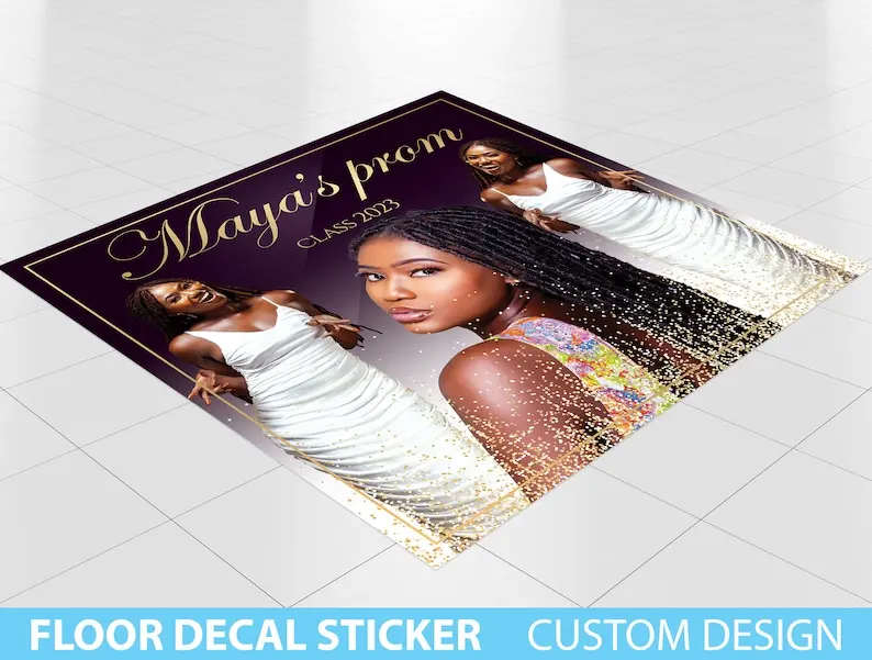 Custom Floor Decal sticker, Prom Decal, Prom Decor, Removable Sticker, Vinyl Floor Banner, Floor Banner Sticker Decal Removable,