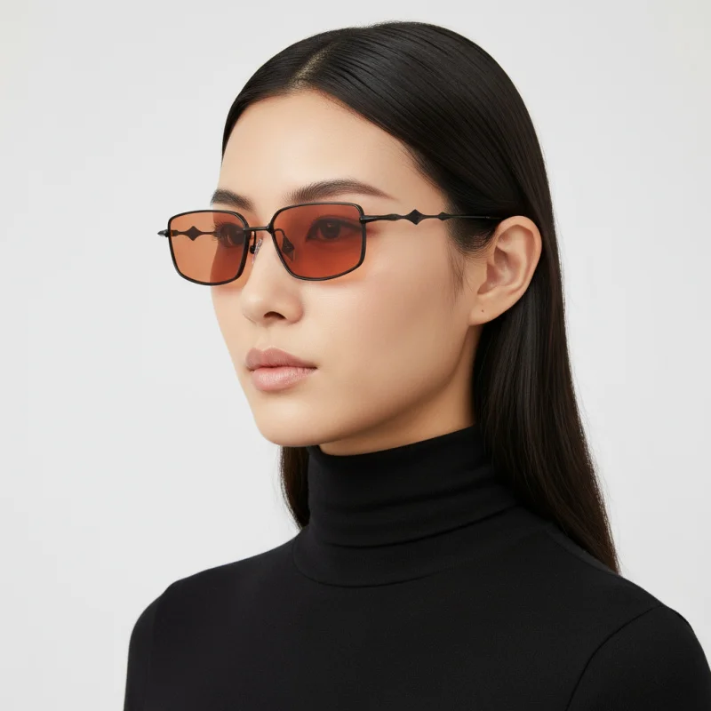 

Ретро квадратные очки с маленькой оправой, поляризованные солнцезащитные очки из чистого титана UV400 для мужчин и женщин, роскошные металлические очки для вождения