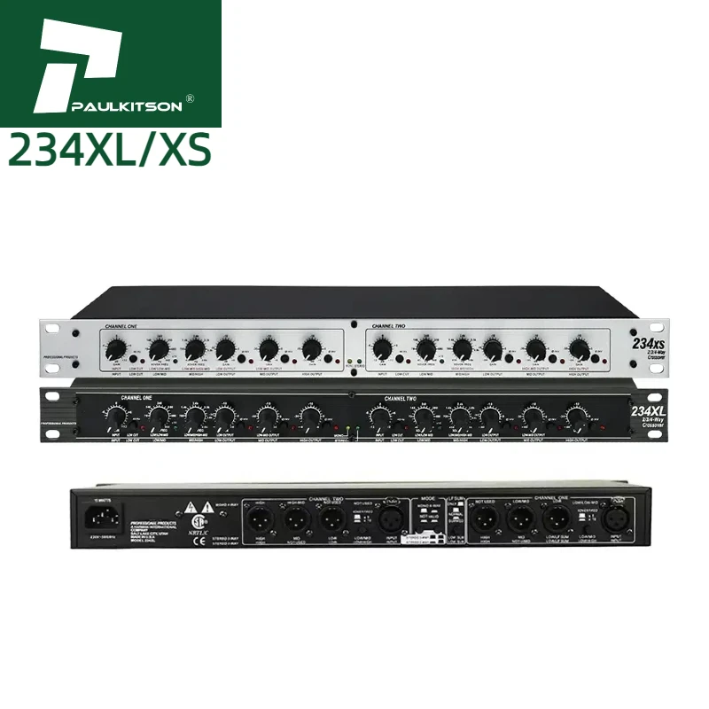 Crossover Eletrônico 234XL/234XS Equipamentos Periféricos de Som Profissional Estéreo 2/3 Vias Mono 4 Vias
