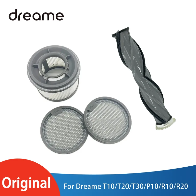 Original Dreame R20 HEPA Filter Accessories for Dreame T10/T20/T30/P10/R10 Vacuum Cleaner V-Shape Roller Brush Spare Part