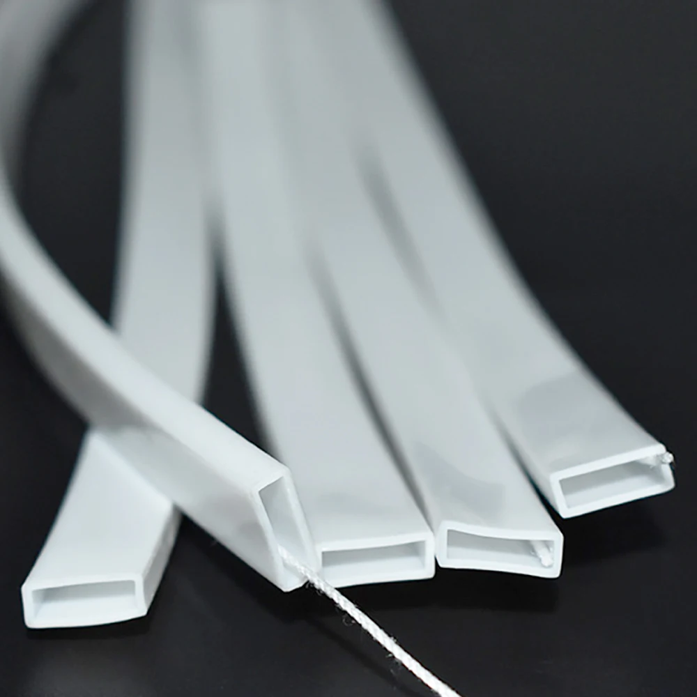 شفاف حليبي أبيض أسود LED سيليكون أنبوب غطاء للحماية مرن مقاوم للماء ل 8/10/12 مللي متر WS2812B WS2811 5050 Led قطاع