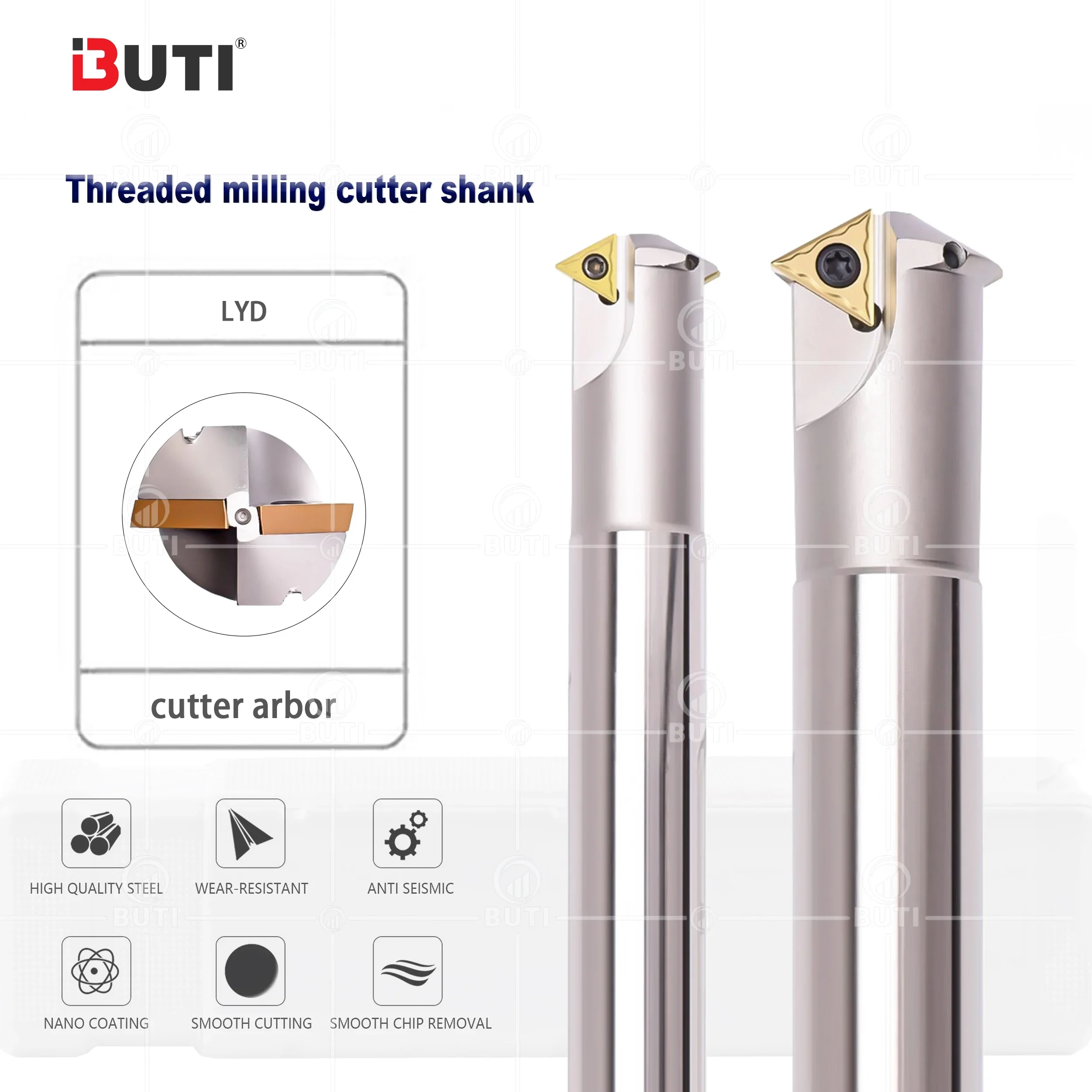 

LYD CNC Thread Milling Cutter Rod Lifting Ring Thread Milling Cutter M30 M36 M42 M48 M64 Milling Cutter Bar Using For TCMT Blade
