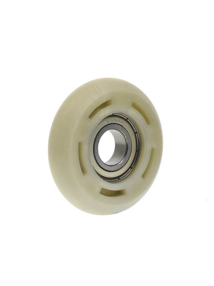 1 Buah 15X58X16Mm 6002 Bantalan Rol Nilon PA66 Dibungkus Plastik Katrol Panduan Rol Bulat Busur R7 Roda Bergulir