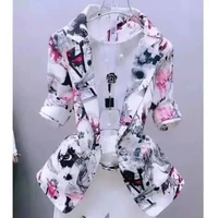 2025 New Women Printing Suit Coat Women Blazer Cardigan Spring Summer Women Short Sunscreen Printed Jacket Slim Suit Outerwear 4