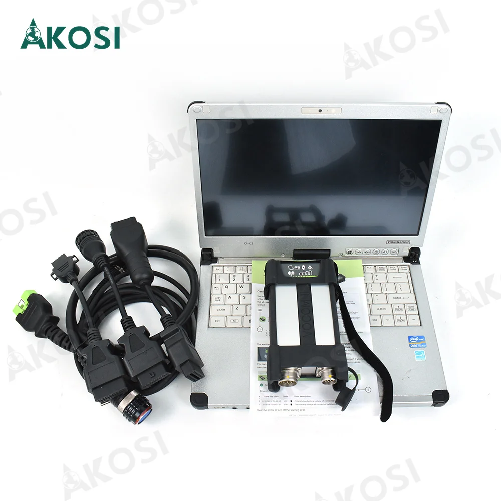 Ready to use CFC2 laptop+For Vocom II 88890400 V2.8 PTT DEV2 PK Vocom2 Mini for Renault Heavy Duty Truck Loader