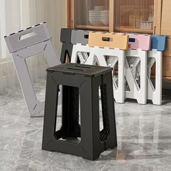 Adult Plastic Stool Home Portable High Stool Children Bathroom Stool Outdoor Camping Chair Folding Bench Mazar