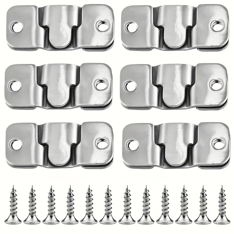 10pcs Flush Mount Bracket Interlock Hanging Buckle Furniture Connector Wall Picture Frame Hanger Display Photo Frames Hooks