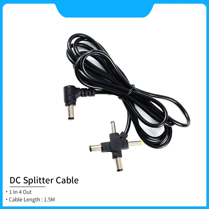 1 in to Out DC Splitter Cable Male to Male 5.5mm*2.5mm DC Charging Power Wire