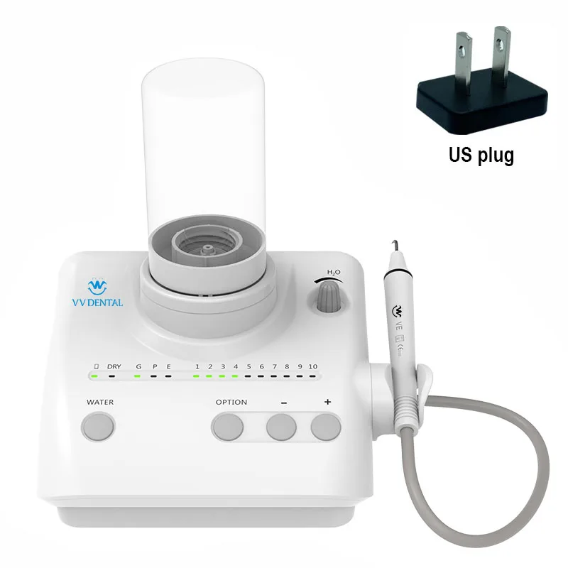 VVDental Dental LED draadloze bediening Ultrasone scaler met afneembaar handstuk Automatische watervoorziening Tandreiniger