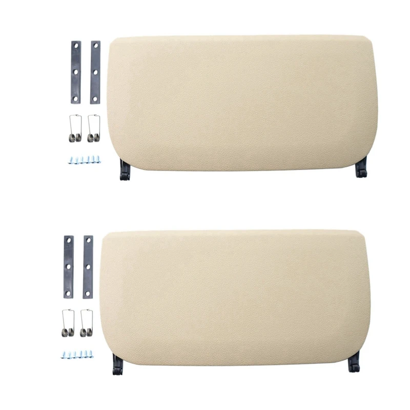 2X Seat Backrest Pocket Cover PU Leather Seat Back Storage Pocket Panel Cover For BMW F10 F11 F07 F01 F02 Beige