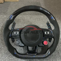 Car Steering Wheel for volkswagen VW Golf 7 r golf7 mk7 gti 7r Steering Wheels LED Alcantara Carbon Fiber Steering Wheelcustom