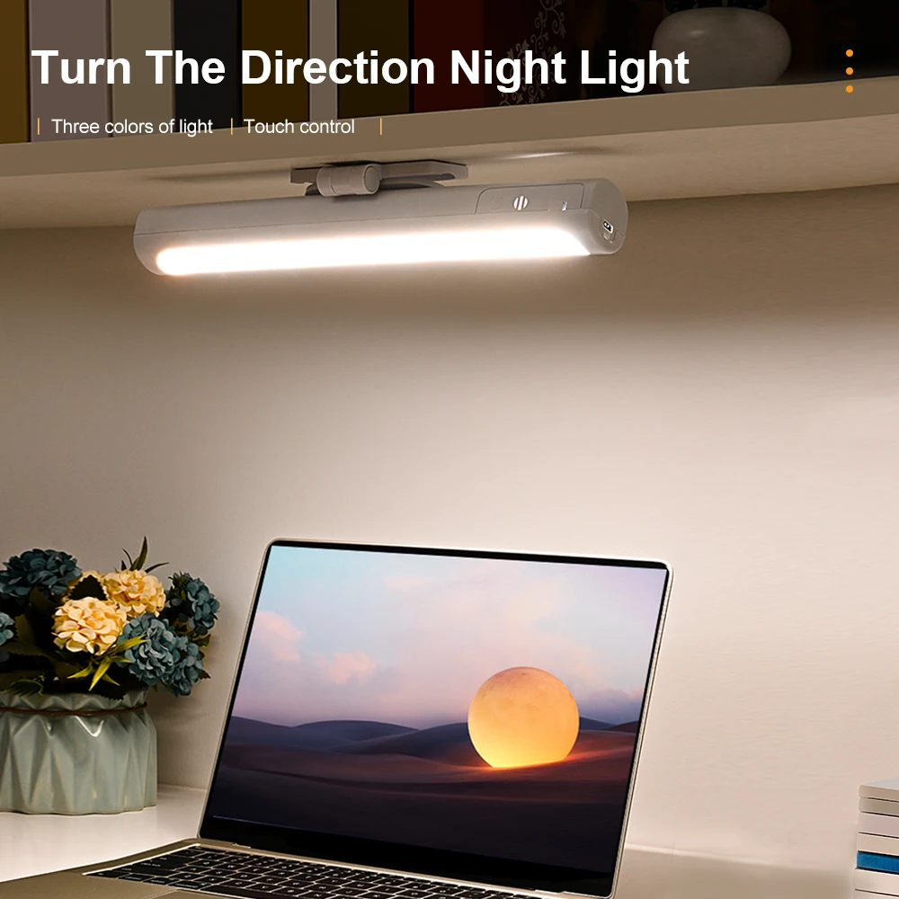 Display digitale luce notturna a induzione USB ricaricabile 3 colori regolabile Touch Control Cabinet Light per cucina camera da letto