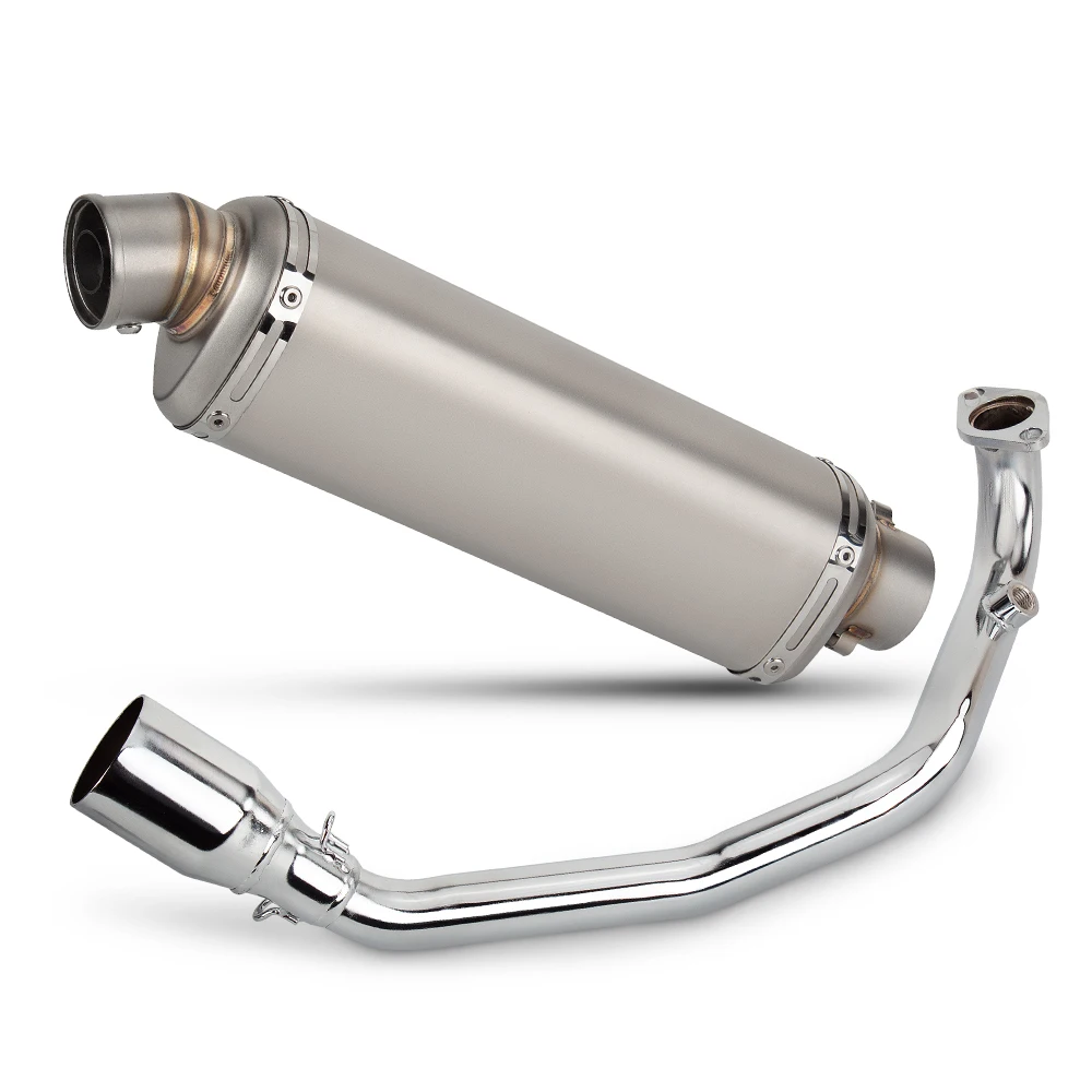 motorcycle exhaust pipe gy6 exhaust system tank 200 efi scooter for yamaha zuma gy6 200cc