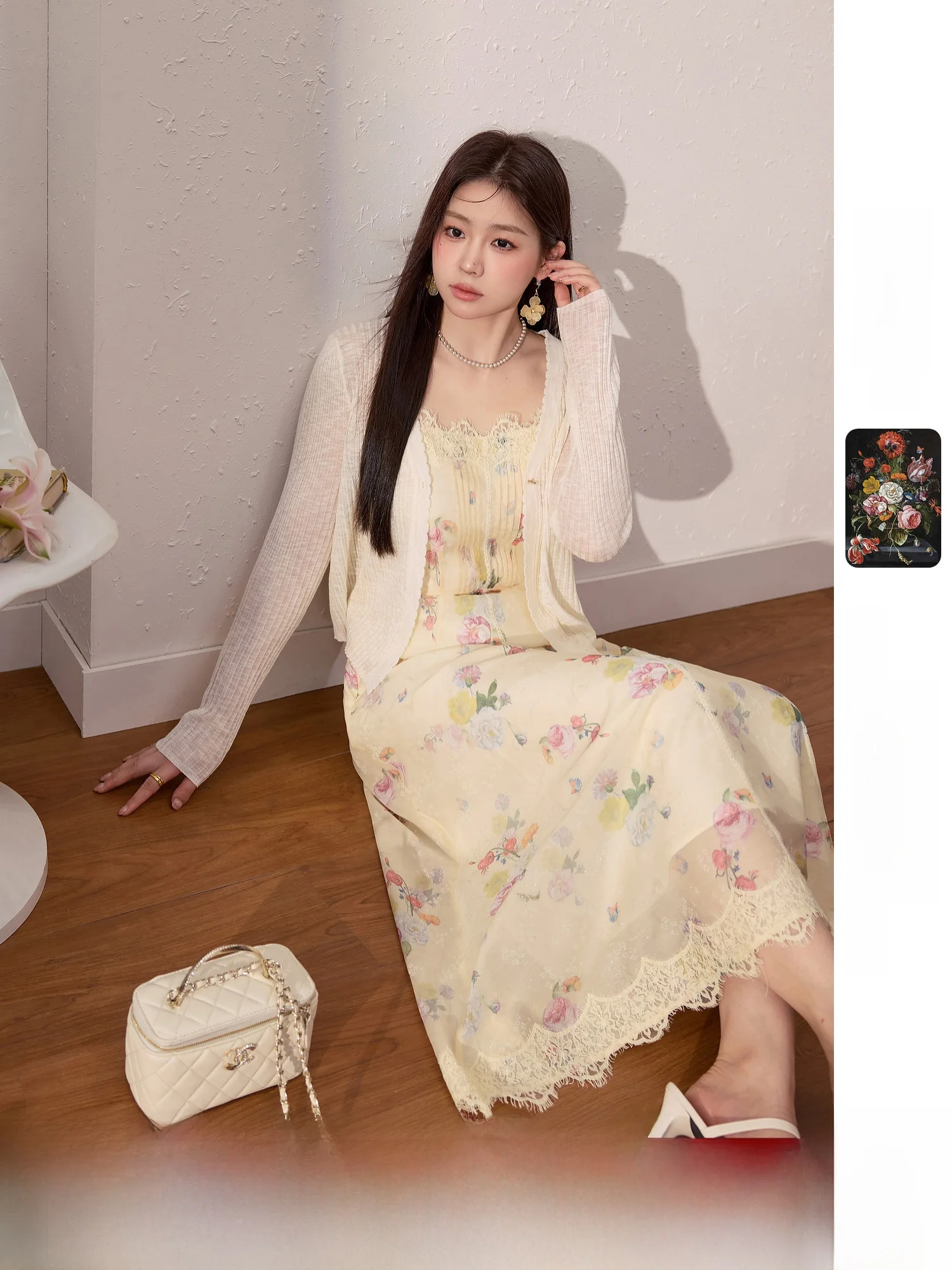 

Elegant Large Size Women's Dress Blue Language Summer Slimming Beautiful A-Line Dress Commute Style Side Zipper Long Skirt